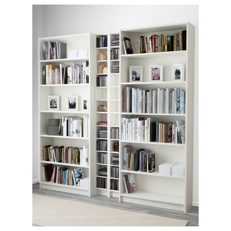 BILLY / GNEDBY Bookcase - white - IKEA Ikea Billy Bookcase White, Bespoke Shelving, Billy Ikea, Bookcase White, Ikea Bookcase, White Bookshelves, Narrow Shelves, Look Wallpaper, Ikea Bookshelves