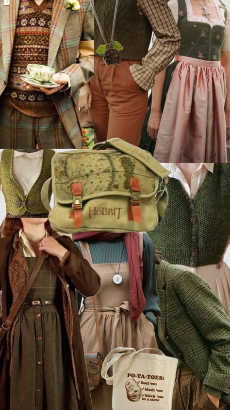 Hobbitcore Accessories, The Hobbit Inspired Outfits, Hobit Clothes, Hobbit Outfit Ideas, Hobbit Style Clothes, Summer Hobbit Outfit, Hobbit Style, Modern Hobbit Fashion, Hobbit Clothing