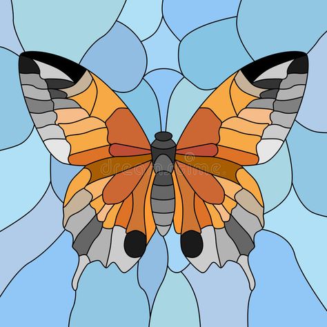 Butterfly Mosaic, Glass Painting Patterns, Stained Glass Patterns Free, Glass Painting Designs, Glass Transparent, Stained Glass Paint, Stained Glass Birds, Stained Glass Butterfly, Batik Art