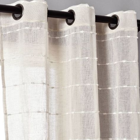 Set Of 2 (84"x38") Farmhouse Texture Grommet Sheer Window Curtain Panels - Lush Décor : Target Window Treatments Sheer, Light Blocking Curtains, Farmhouse Window, Window Decorations, Luxury Curtains, Lush Decor, White Farmhouse, Window Room, Living Room Windows