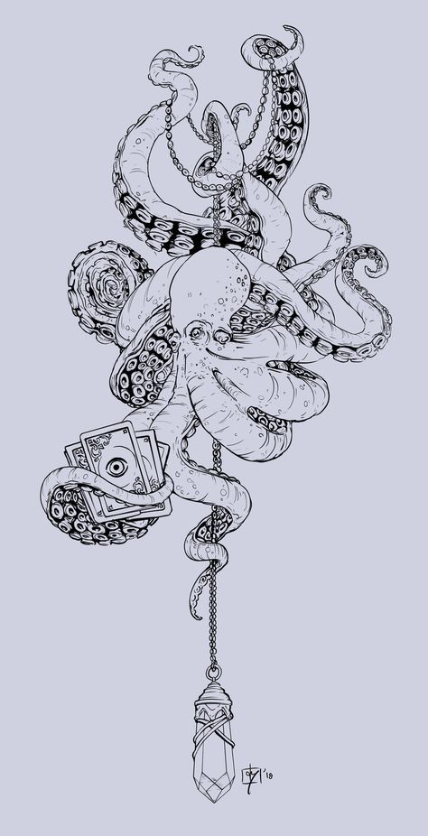 Octopus Tattoo Sleeve, Kraken Tattoo, Atlas Tattoo, Octopus Tattoo Design, Octopus Tattoos, Tattoos Mandala, Inspiration Tattoos, Tattoos Geometric, Geniale Tattoos