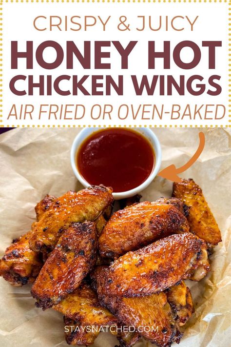 Sweet Heat Chicken Wings, Hot Honey Wings Air Fryer, Honey Hot Wings Sauce, Sweet And Spicy Chicken Wing Sauce, Wet Wing Sauce, Hot Honey Sauce Chicken Wings, Spicy Honey Wings, Hot And Honey Wings, Spicy Chicken Wings In The Oven