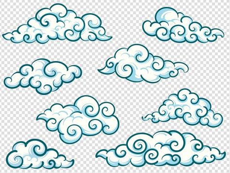 Premium Vector | Vector set of cartoon clouds free royalty vector Cloud Illustration Art, Sky Vector Illustration, Clouds Aesthetic Drawing, Cloud Drawings, How To Draw Clouds, Clouds Illustration, Classroom Bathroom, Anime Canvas Painting, Geek House