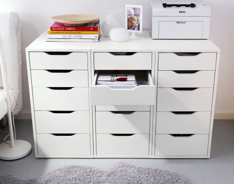 IKEA Fan favorite: ALEX drawer unit. This little drawer unit is great for organizing any room of your home! Ikea Fans, Ikea Alex Drawers, Building Details, Ikea Crafts, Alex Drawer, Bedroom Cupboards, Ikea Alex, Ikea Design, Dream Craft Room