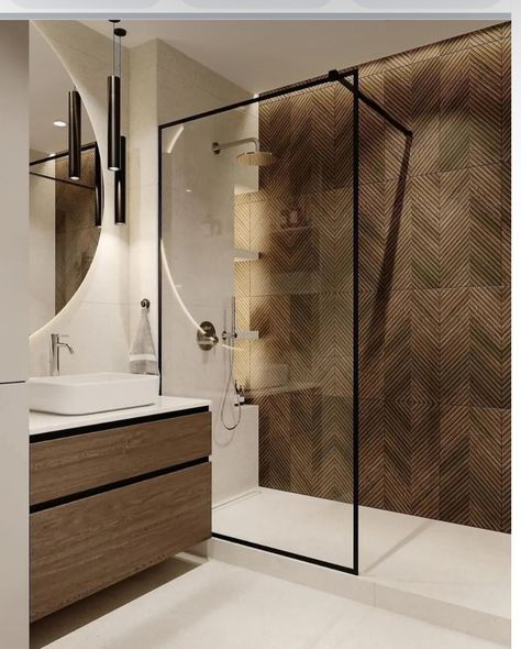 Boho Bathroom Design Ideas, Contemporary Shower Ideas, Boho Loft Ideas, Bathroom Ideas Industrial, Bathroom Ideas Minimalist, Boho Modern Bathroom, Bathroom Ideas Boho, Modern Wood Bathroom, Contemporary Bathroom Ideas