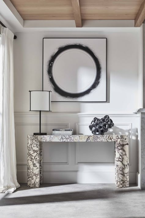 Travertine Console, Coffee Table And Side Table, Living Room Marble, Calcutta Marble, Marble Top Side Table, Marble Top Console Table, Marble Desk, Coco Republic, Console Table Design