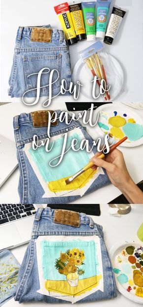 Jean Jacket Diy, Jean Diy, Jeans Tutorial, Diy Jeans, Diy Jacket, Painted Jeans, Denim Diy, Painted Denim, Painted Clothes