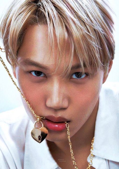 Kim Jongin / Kai Exo Kai Photoshoot, Exo Kai Cute, Kim Jongin Wallpaper, Exo For Life, Kai Icon, Exo Aesthetic, Exo Jongin, Kai Jongin, Short Grunge Hair