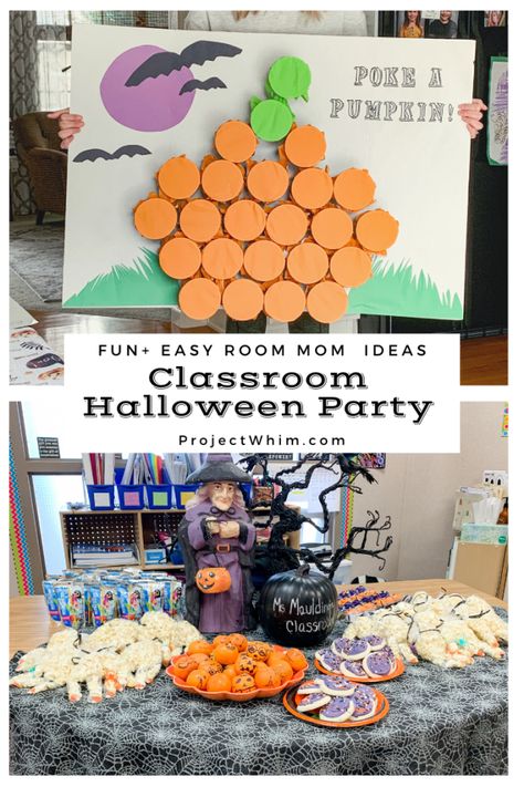 Classroom Halloween Party Activities and Ideas. The best Crafts and Games for a Kindergarten Halloween Party. Room Mom Ideas for Halloween. School Halloween Display. Classroom Halloween Decorations. Easy and Cheap Halloween Ideas for Teachers on a Budget. Pumpkin and October Classroom Door Decor. DIY Halloween Party Ideas for Kids. #halloweenparty #roommom #halloweenactivities #halloweendecorations #classroomparty Halloween Games For Kindergarten Party, Class Halloween Party Ideas, Halloween Classroom Crafts, Kindergarten Halloween Party, Preschool Halloween Party, Halloween Party Craft, Kindergarten Party, Classroom Halloween Party, Halloween Party Activities