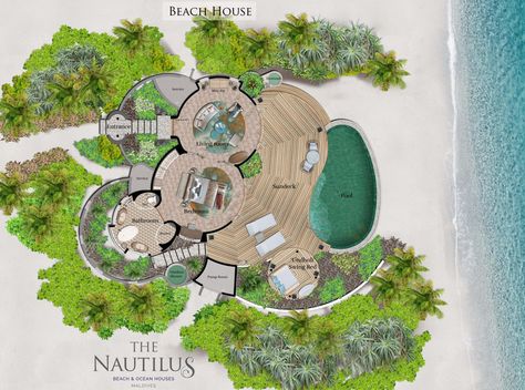 Tropical Bloxburg, Resort Design Plan, Landscape Architecture Plan, Resort Plan, The Nautilus, Resort Architecture, Cabin House Plans, Resort Design, Ocean House