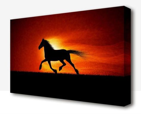 Horse Sunset, Horse Canvas Painting, Art Painting Tools, Running Horse, Running Horses, Shadow Art, Canvas Painting Diy, Tableau Art, Small Canvas Art