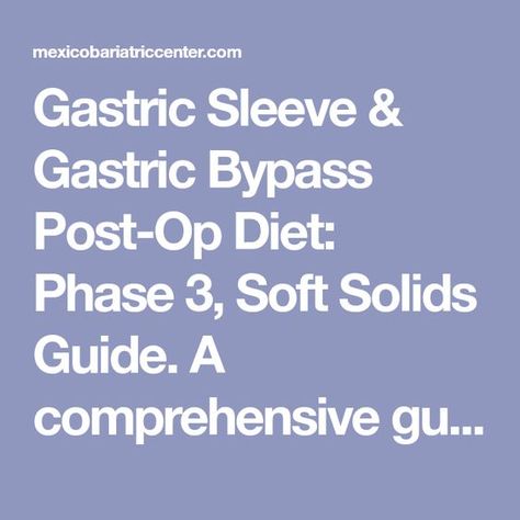 Bariatric Recipes Sleeve, Gastric Bypass Recipes, Soft Foods Diet, Bariatric Sleeve, Sleeve Surgery, Bariatric Eating, Bypass Surgery, Soft Foods, Liquid Diet