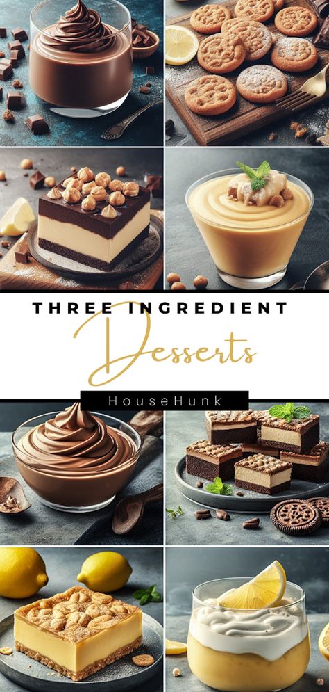 Desserts With Basic Ingredients, Fast Delicious Desserts, Apple Pie Dumplings, 30 Minute Desserts, Unusual Dessert, Chocolate Covered Bananas Frozen, Nutella Fudge, 3 Ingredient Desserts, Lemon Bars Easy