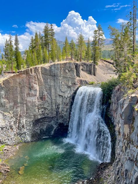 25 Most Beautiful Waterfalls in California (+ Map!) - Roadtripping California Nature, Waterfalls In California, Mossbrae Falls, California Waterfalls, Fallbrook California, Burney Falls, California Nature, Mcway Falls, Lassen Volcanic National Park