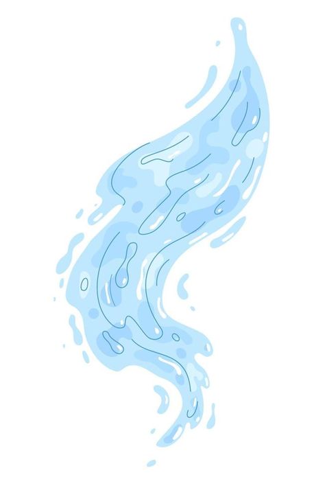 Splash of water, wave figure. Vector illustration Water Element Illustration, Water Graphic Design Illustration, Water Wave Illustration, River Vector Illustration, Water Illustration Vector, Wave Illustration Design, Water Splash Illustration, Water Typography, Poster Climate