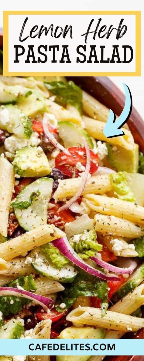 Summer Lemon Pasta Salad, Cypress Pasta Salad, Pasta Salad With Croutons, Cold Lemon Pasta Salad Recipes, Lemon Herb Macaroni Salad, Salad Recipes With Pasta And Lettuce, Vinegrette Pasta Salad Recipes, Lemon Herb Pasta Salad, Salad Dressing For Pasta Salad