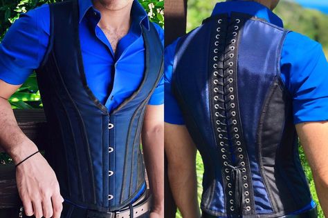 Corset Vest’s Gallery – Innova Corsetry Male Corset Pattern, Male Corset Aesthetic, Men’s Corset, Corset Vest Men, Mens Corset Vest, Innova Corsetry, Men In Corsets, Corset Men, Fire Eater