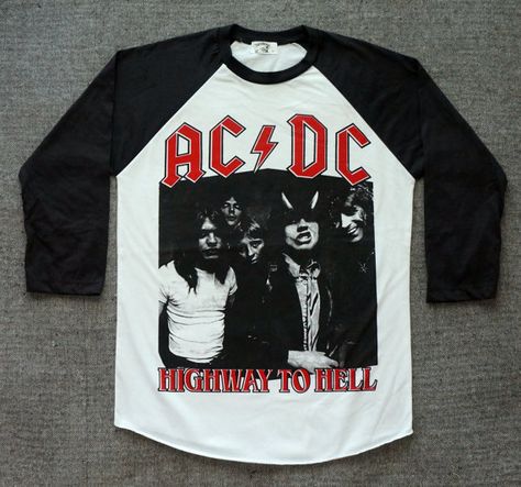 AC/DC Heavy Metal Rock Band Punk Teed  t shirt by PetaThai on Etsy Acdc Merch, Mens Baseball Shirts, Baseball Tee Shirts, Gothic Shirts, Raglan Long Sleeve, Bday Gift, Baseball T, Band Stuff, Black Long Sleeve Shirt