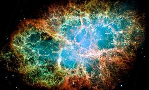 The Crab Nebula  A supernova remnant and pulsar wind nebula in the constellation of Taurus. Description from pinterest.com. I searched for this on bing.com/images Crab Nebula, Telescope Images, Helix Nebula, Neutron Star, Shamanic Journey, Carina Nebula, Hubble Images, Hubble Telescope, Whirlpool Galaxy