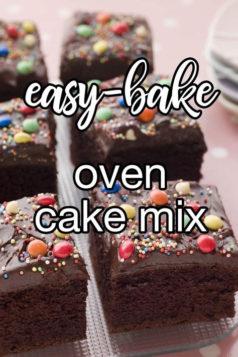 Easy-Bake Oven Cake Mix Cake - Once upon a time, there was an Easy Bake Oven cake mix cake. This cake was made with love, and it tasted like heaven. The best part about this cake was that it was easy enough for kids to bake it themselves. | CDKitchen.com Easy Bake Oven Recipes Diy, Easy Bake Oven Recipes Kids, Easy Bake Oven Mixes, Easy Bake Oven Recipes, Cooking Substitutes, Craft Recipes, Cooking Substitutions, Easy Bake Oven, Oven Recipe