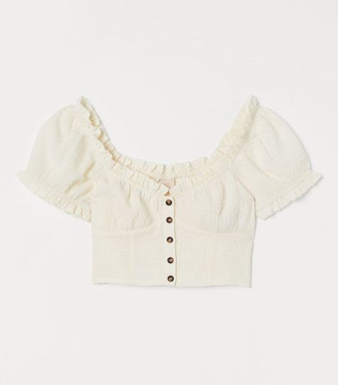 H&M Seersucker Top $35 Hm Outfits, Seersucker Top, H M Outfits, Cropped Tops, Girls Wardrobe, Mode Inspo, Cute Tops, Capsule Wardrobe, Aesthetic Clothes