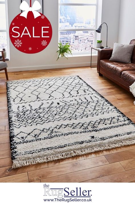 The Boho 5402 rug in Black White is machine made with 100% Polypropylene and offers a luxurious, deep, soft pile. The contemporary bohemian design is sure to be a focal point in any room of your home. This rug is soft to touch, easy to clean and colourfast. Free UK Mainland Delivery. Black And Grey Rugs, Black White Rug, Rug Texture, Up House, Trendy Bedroom, Grey Carpet, Carpet Colors, Large Rug, Black Rug