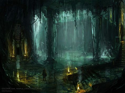 After following sketchy pathways and musty tunnels the entrance to the priestesses shrine was footsteps away. Games Design, Location Inspiration, Fantasy Setting, Fantasy Places, Landscape Scenery, Fantasy Art Landscapes, Fantasy Concept Art, High Fantasy, Environment Concept Art