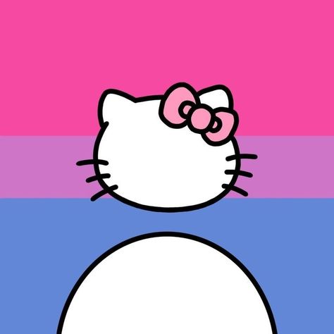 Hello Kitty Pfp For Tiktok, Pfp Y2k Black And White, High Hello Kitty Pfp, Hello Kitty Middle Finger Wallpaper, Bisexual Aesthetic Pfp, Bi Pfp Icons, I ♡ Pfp, Bisexual Pfp Icons, Pfp Bisexual