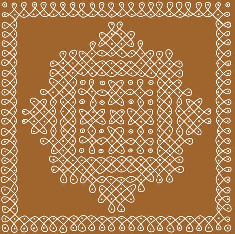 South Indian Rangoli, Sanskar Bharti Rangoli Designs, Pattern Design Drawing, Indian Wall Decor, Alpona Design, Simple Rangoli Border Designs, Big Rangoli Designs, Rangoli Borders, Muggulu Design