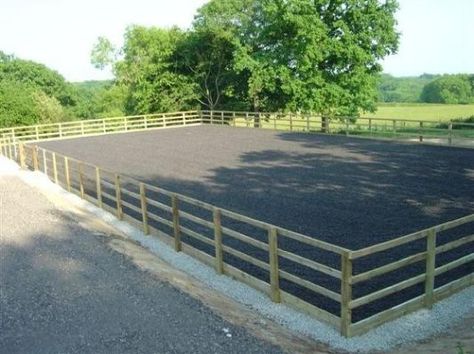 Beautiful outdoor arena I'd probably add more greenery around the edges to make it more welcoming Horse Riding Arena, Horse Farm Ideas, Horse Paddock, Horse Barn Ideas Stables, Riding Arena, Horse Barn Designs, Horse Arena, Horse Shelter, Dream Horse Barns