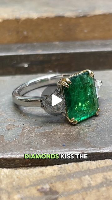 Jorge Rodriguez on Instagram: "SOLD OUT 💚 Prepare for the ultimate three stone ring reveal! 💎✨ Unboxing the gem that will steal your heart. Dive into the depths of an enchanting emerald, its rich color casting a spell on you. Imperfections become poetry, dancing with the natural beauty of the gem.

F color, VS clarity diamonds grace the sides, a luxurious kiss to the mesmerizing emerald. Because it’s time to spoil yourself with nothing but the best. Crafted in 18K yellow gold and platinum, this two-toned masterpiece is the perfect match for your stunning jewelry collection. Get ready to be captivated! 💍💖

5.40tcw natural Zambian emerald + natural trillion cut diamonds in 18K + Platinum 
$8,995 USD

#RingReveal #GemMagic #SpoilYourself #DiamondDreams #JewelryLove #emeraldring #emerald # Casting A Spell, Three Stone Ring, Zambian Emerald, Three Stone Rings, Gorgeous Jewelry, Stunning Jewellery, Emerald Ring, Three Stone, Stone Ring