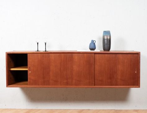 Floating Sideboard, Robin Day, Dining Inspiration, Teak Wall, Mid Century Modern Kitchen, Modular Walls, Wall Systems, Wall Unit, Danish Design