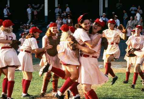 The 12 Best Female Athlete Movies Of All Time #athletenetwork #keepcompeting Lori Petty, Penny Marshall, Baseball Movies, No Crying In Baseball, Broad City, A League Of Their Own, Ghost World, League Of Their Own, Geena Davis