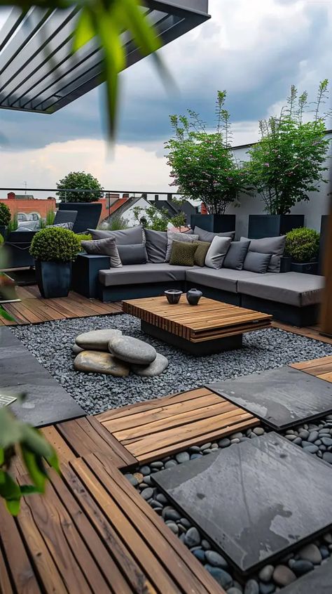 50+ Stunning Small Rooftop Ideas for a Dreamy Space - DecorWithEva Rooftop Hangout, Small Rooftop Ideas, Small Rooftop, Rooftop Ideas, Ideas Terraza, Roof Terrace Design, Rooftop Patio Design, Terraced Landscaping, Roof Garden Design