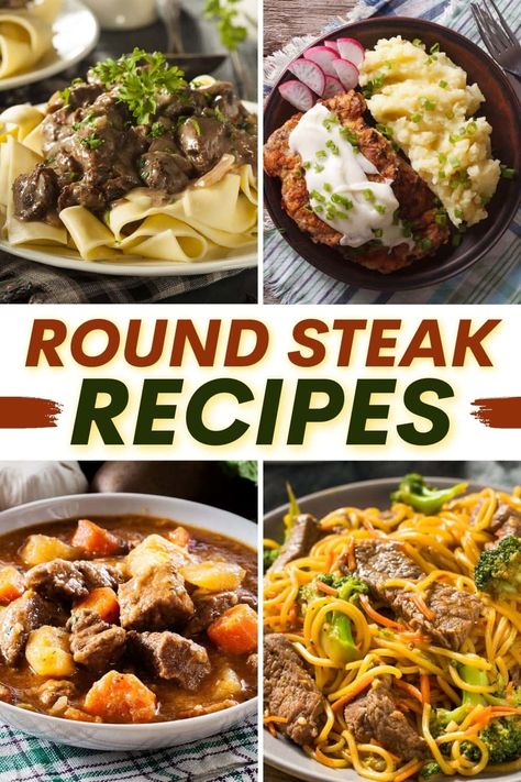 If you're searching for a fancy steak dinner on a budget, you have to try these round steak recipes. They're tender, flavorful, and incredibly decadent. Round Steak Uses, What To Cook With Round Steak, Dinner With Round Steak, Uses For Round Steak, Round Steak Pasta Recipes, Top Round Chipped Steak Recipes, Beef Round Steak Recipes Oven, Recipes Using Round Steak Meat, Best Round Steak Recipes