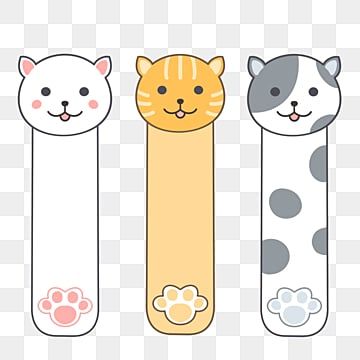 Animal Bookmarks, Cat Logo Design, Cat Bookmark, Penanda Buku, Bookmarks Kids, Animal Book, Cute Bookmarks, Cat Books, Cute Cartoon Animals