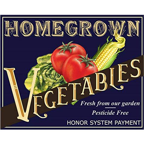 PRICES MAY VARY. Title: Vegetables Tomato Metal Vintage Retro Tin Sign Suitable for Outdoor Yard Garden & Home Bar Clubs Wall Decoration Signs 12x8inch. Product Type: Categories > Outdoor Décor > Yard Signs Outdoor Patio Garden, Stil Rustic, Cafe Sign, Home Grown Vegetables, Funny Home Decor, Estilo Country, Vintage Tin Signs, Vintage Farmhouse Kitchen, Kitchen Sign