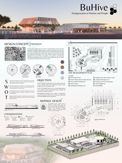 BUHIVE (a proposed south bus terminal) Bus Terminal Site Plan, Architectural Proposal Presentation, Bus Terminal Design Architecture, Bus Terminal Floor Plan, Bus Terminal Plan, Bus Terminal Design Concept, Architectural Concept Board, Bus Terminal Architecture, Bus Terminal Design