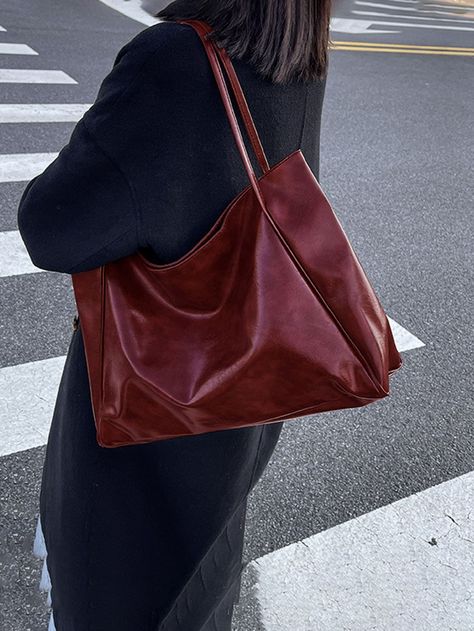 Beg Tangan, Leather Shoulder Handbags, Styl Retro, Streetwear Fashion Women, Mode Inspo, Retro Stil, Shoulder Tote Bag, Mode Inspiration, Styl Vintage