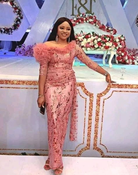 Sequence Gown Styles In Nigeria, Sequence Gown Styles, Asoebi Gown Styles, Latest Lace Styles, Aso Ebi Lace Styles, Nigerian Lace Styles Dress, Nigerian Lace Styles, Pin Interest, African Lace Styles