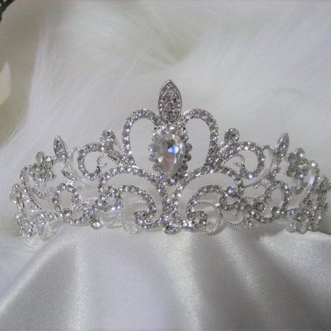 Rhinestone Accessories, Tiara Wedding, Princess Tiara, Rhinestone Crown, Crown Tiara, Wedding Tiara, Head Piece, Tiaras And Crowns, Wedding Idea