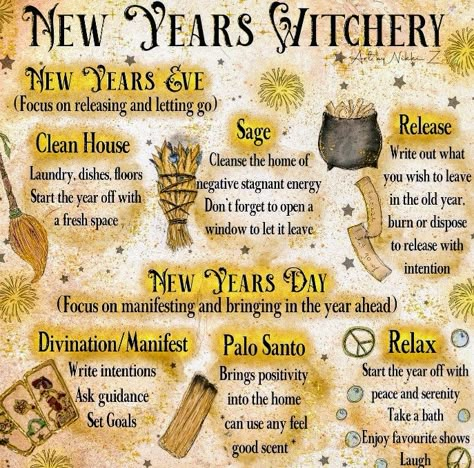 New Year’s Day Witchcraft, Witchcraft For New Year, Witch Newyear, New Years Witchcraft, Yuletide Blessings, Yule Tree, Let Go Of The Past, Witch Rituals, Time To Rest