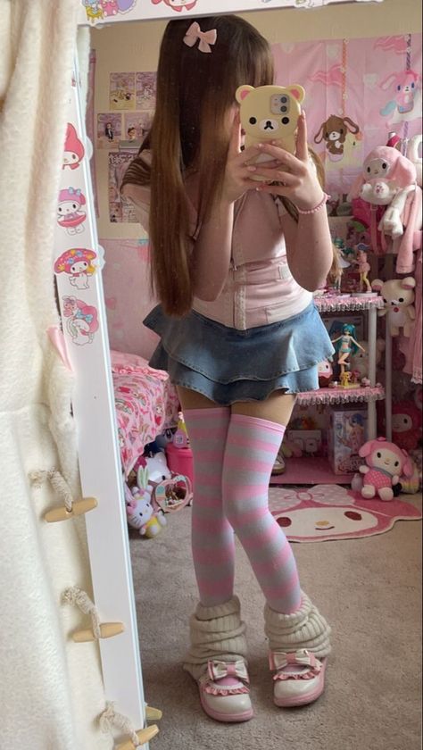 Kawaii Kei Outfit, Cutecore Summer Outfits, Kawaii Core Aesthetic, Kawaii Core Outfit, Pastel Kawaii Outfits, Kawaiicore Fashion, Kawaiicore Outfit, Sanrio Outfits, Cute Kawaii Outfits