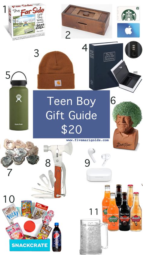 Teen and Tween Boy Gift Guide $20 or Less Teen Boy Gifts 2024, Gift Ideas For 11 Year Boy, Teen Boy Stocking Stuffers 2023, Teen Boy Christmas Gifts 2023, Gifts For 12 Year Boy, Gifts For 10 Year Boy, Stocking Stuffers For Teens Boys, Teen Boy Gift Basket, Teen Boy Stocking Stuffers