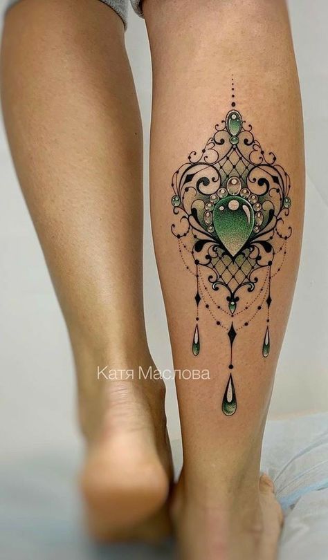 Jewel Lace Tattoo, Lace Style Tattoos, Tattoos That Look Like Jewelry, Tattoo Jewelry Design, Tattoo For Back Woman, Mandala Jewelry Tattoo Design, Feminine Watercolor Tattoos, Lace Tattoos For Women Sleeve, Gem Tattoos For Women