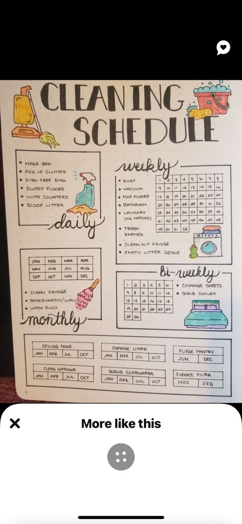 Bullet Journal Cleaning Schedule, Family Planner, Life Journal, Cleaning Schedule, Bullet Journal Ideas Pages, Bullet Journal Inspiration, How To Make Bed, Journal Inspiration, Journal Ideas