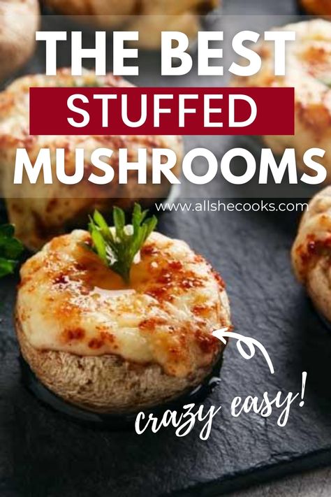 Appetizer Recipes Stuffed Mushrooms, Stuffed Button Mushroom Recipes, Stuffed Mushrooms Eyeballs, Stuffed Mushrooms Oven, French Onion Stuffed Mushrooms, Deep Fried Stuffed Mushrooms, Jalepeno Stuffed Mushroom, Mushroom Appetizers Easy Finger Foods, Stuff Mushrooms Easy