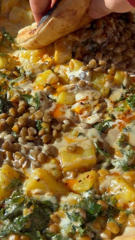 Healthy Meals Potatoes, Healthy Scandinavian Recipes, Creamy Lentil Recipes, Simple Good Food Recipes, Easy Vegetarian Dinner For Kids, Low Sodium Lentil Recipes, Lentil And Potato Recipes, Fall Whole Food Recipes, Light Vegetarian Meals