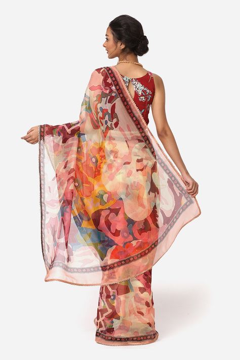 Neeta Lulla, Saree For Women, Tarun Tahiliani, Wedding Clothes, Painted Silk, Indian Wedding Outfits, Organza Saree, Hand Painted Silk, Saree Online