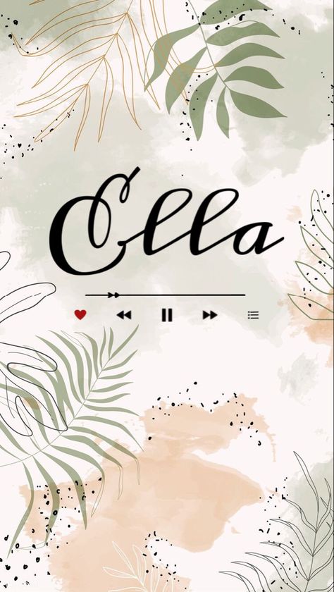 Ella Name Art, Olivia Aesthetic Name, Ella Calligraphy Name, Ella Name Wallpaper, Ella Wallpaper Name, Vibey Wallpapers, Names Wallpaper, Bella Name, Ella Core